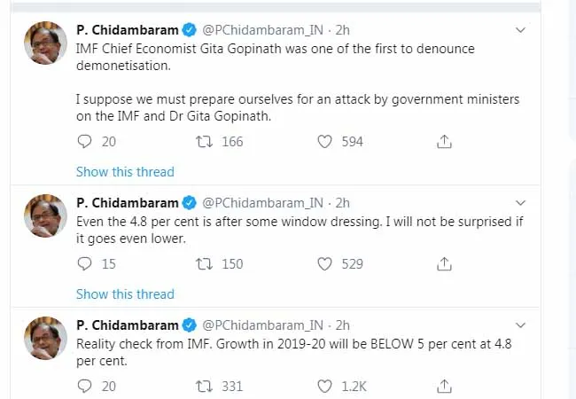 economic go to 4.8% below former union minister p chidambaram 